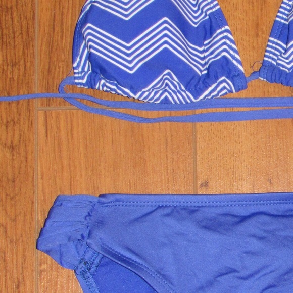 Blue Chevron Bikini Swimsuit - Picture 4 of 4